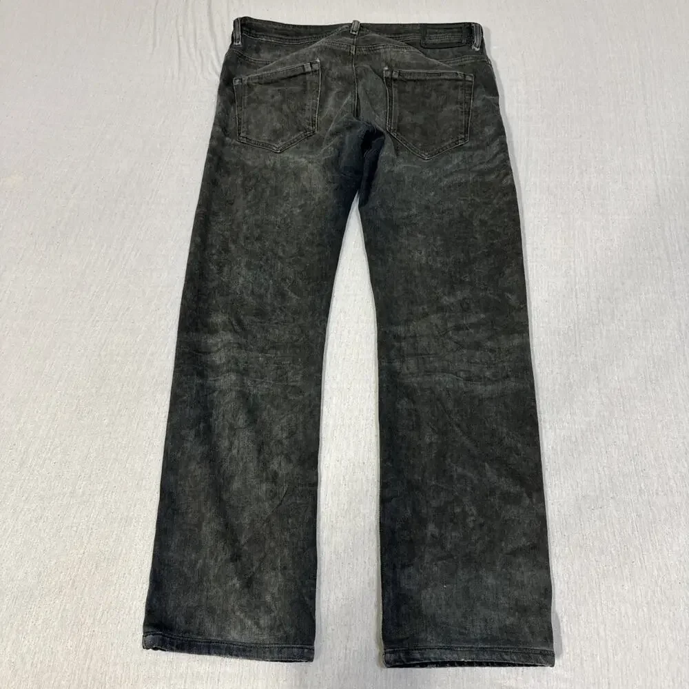 Diesel Black Gold Jeans Size 33 (34x30) Tapered Leg Black Texture EUC